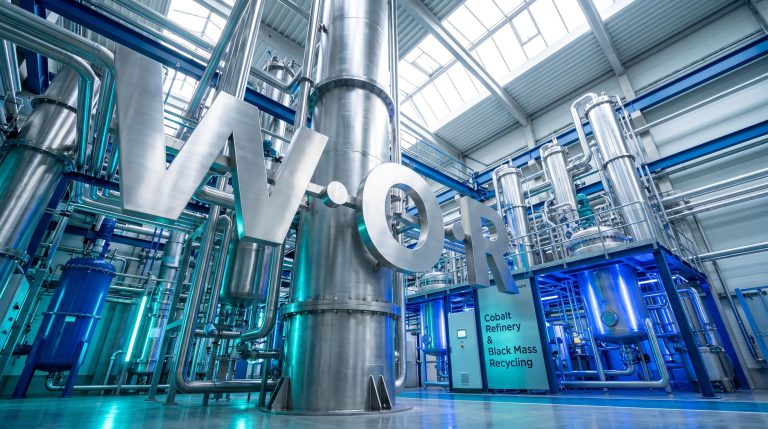 Cobalt refinery equipment inside