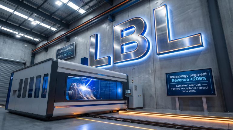 Laser cutting machine in factory