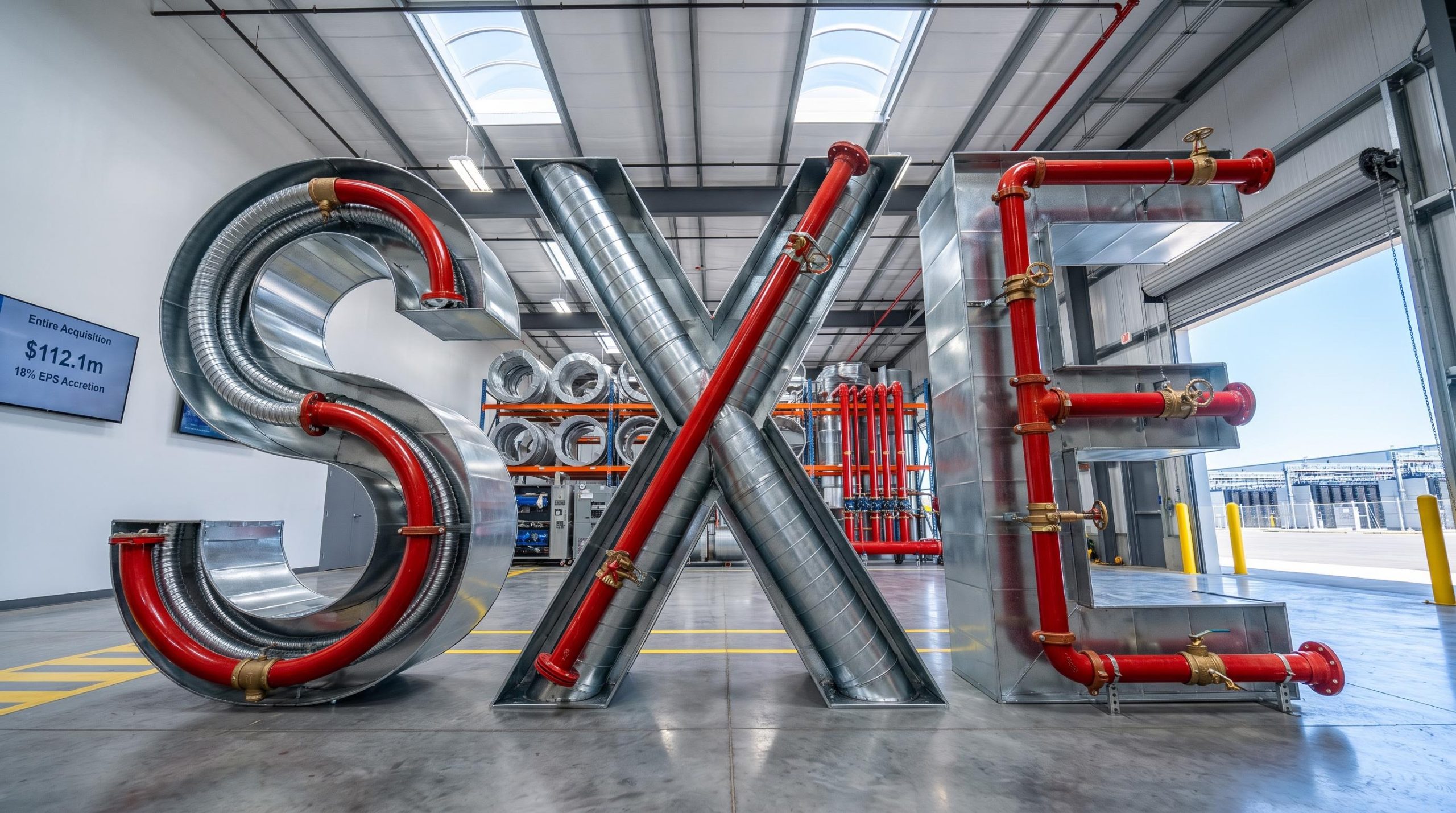 Large metal and pipe letters