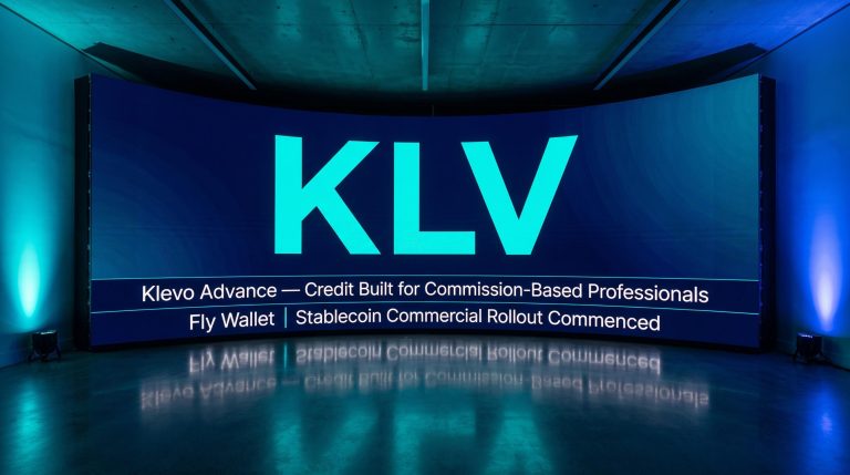 Large screen with KLV text