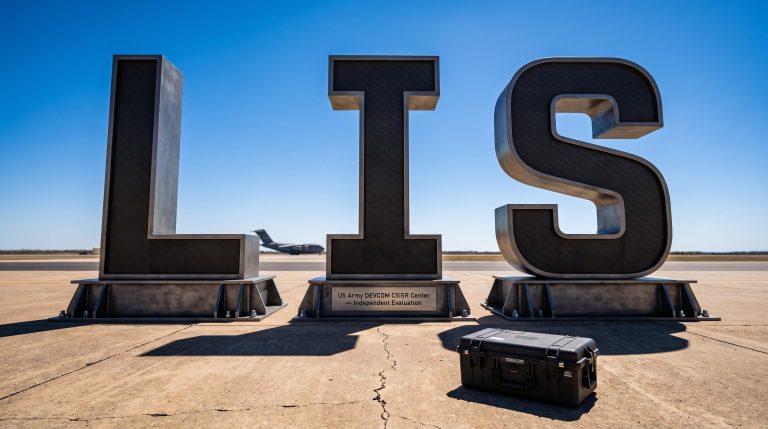 Large LIS letters at airport