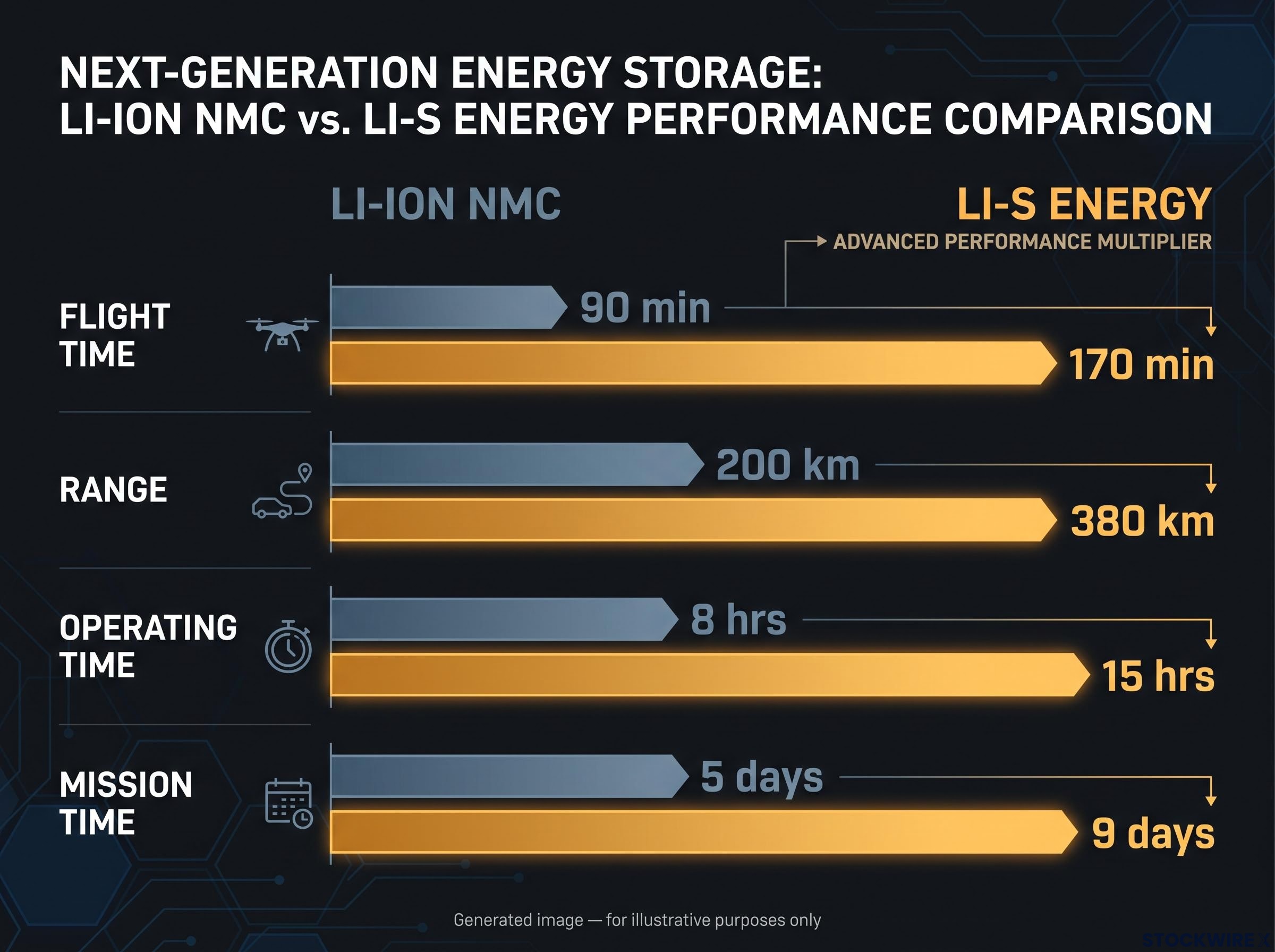 Battery Performance Comparison: Li-ion NMC vs Li-S Energy