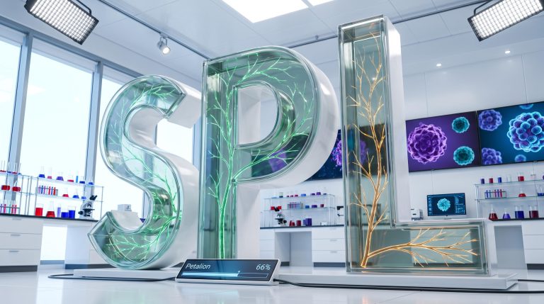 Futuristic lab interior