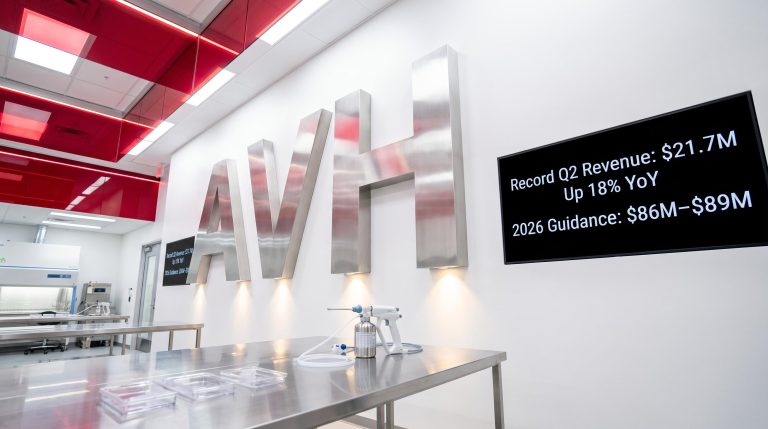 Lab with AVH sign
