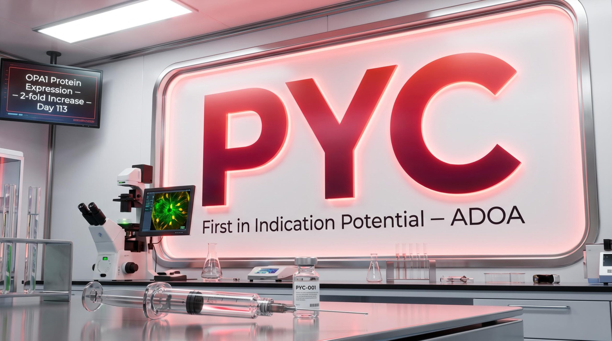 Laboratory equipment and PYC sign