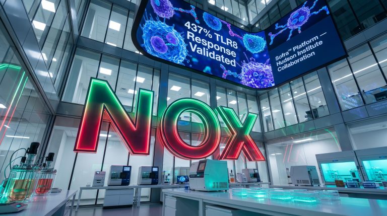 Modern lab with NOX sign