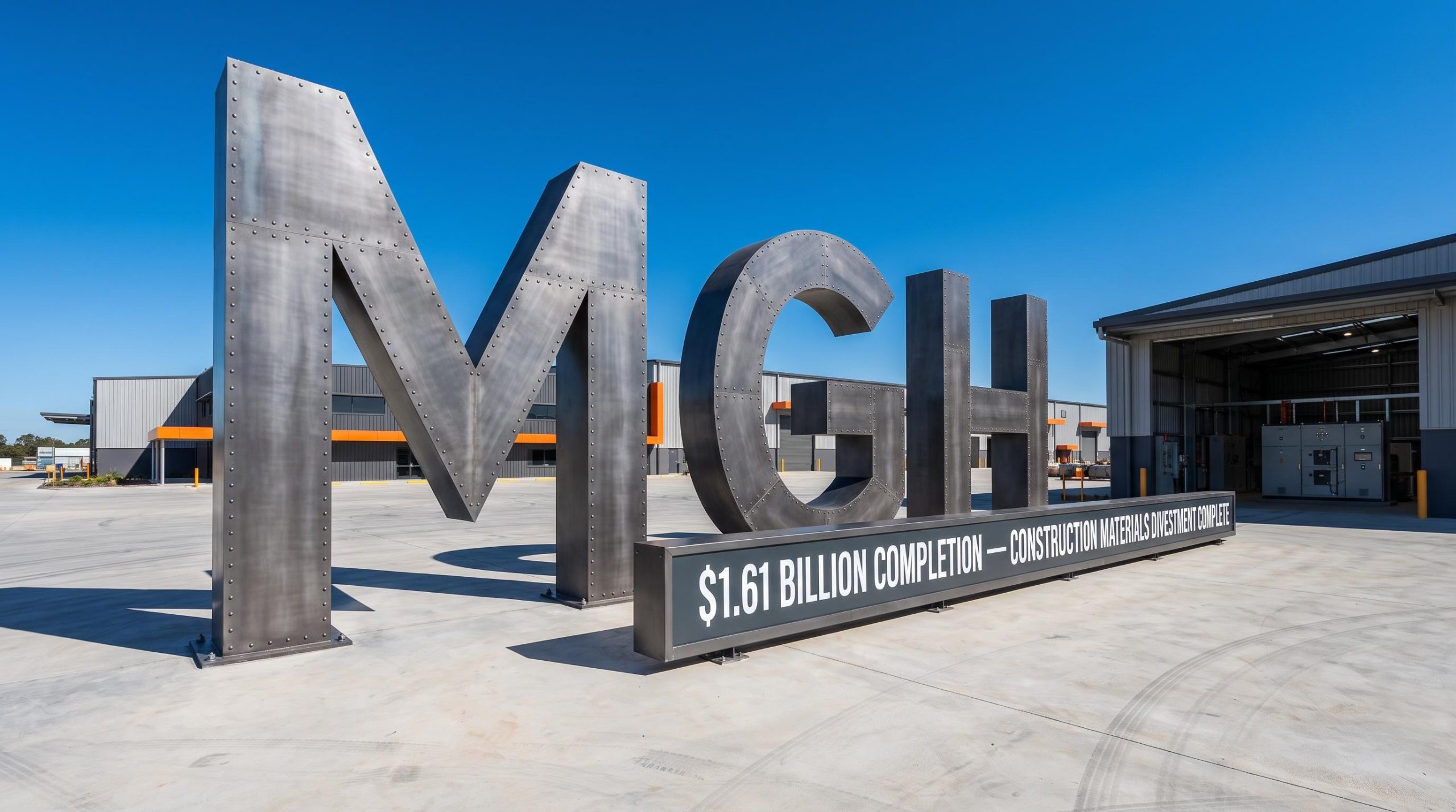 MGH metal letters outdoor
