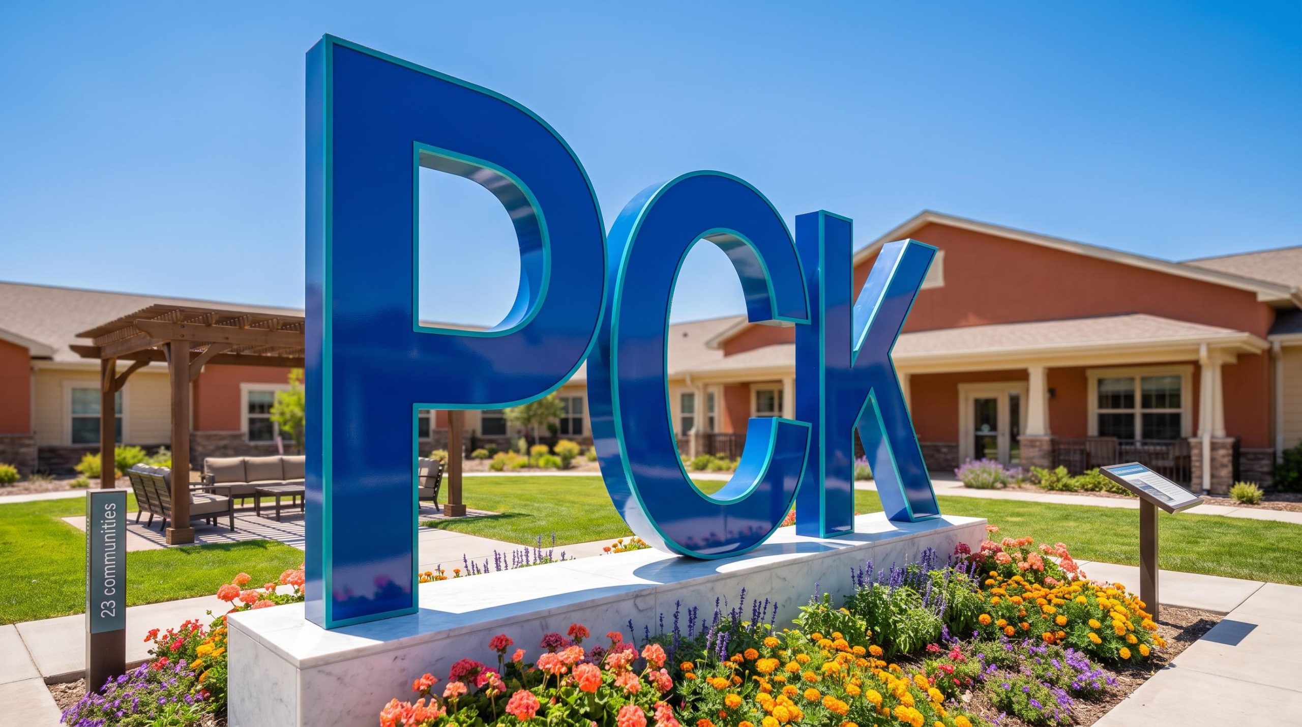 PCK sign in garden