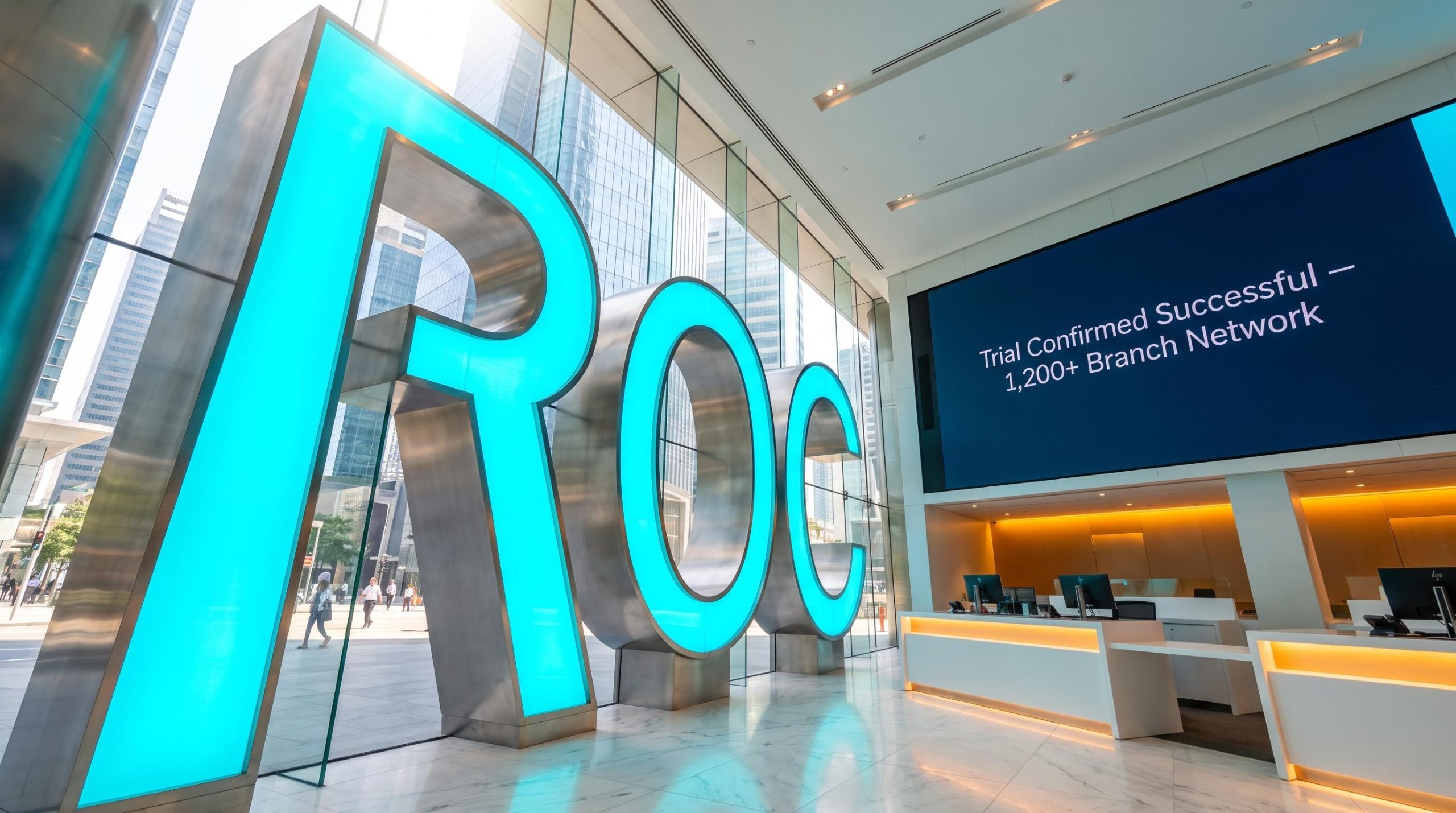 Large letters in lobby