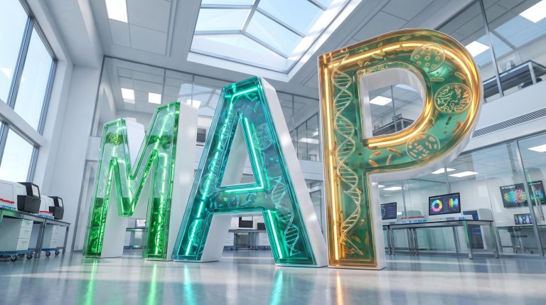 3D letters in lab setting