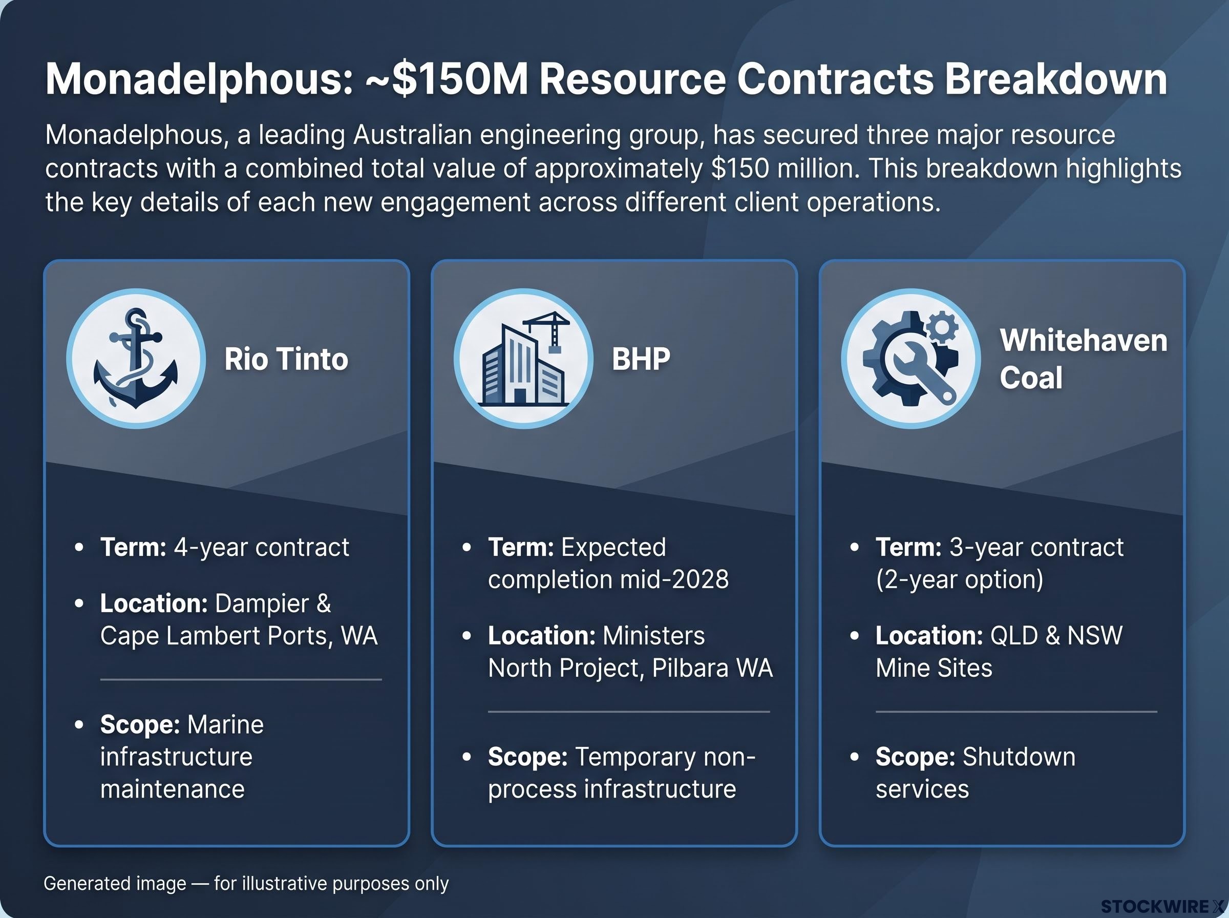 Monadelphous $150M Contracts Breakdown