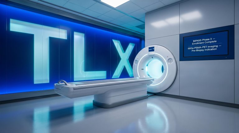 Futuristic MRI machine setup