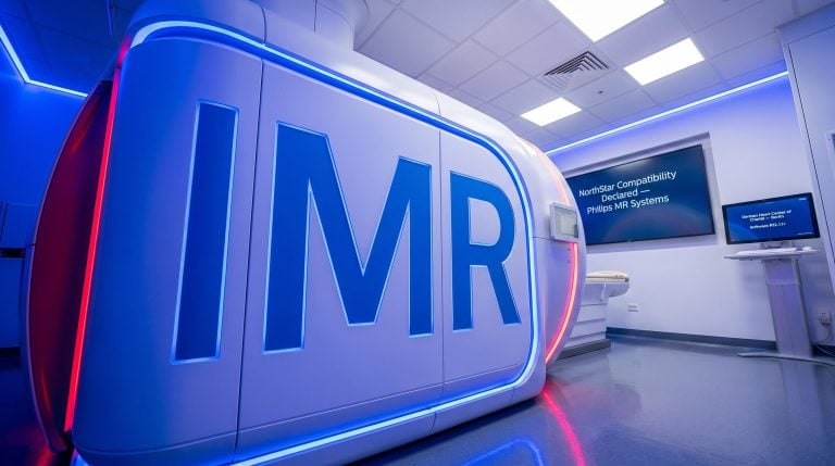 Modern MRI machine setup