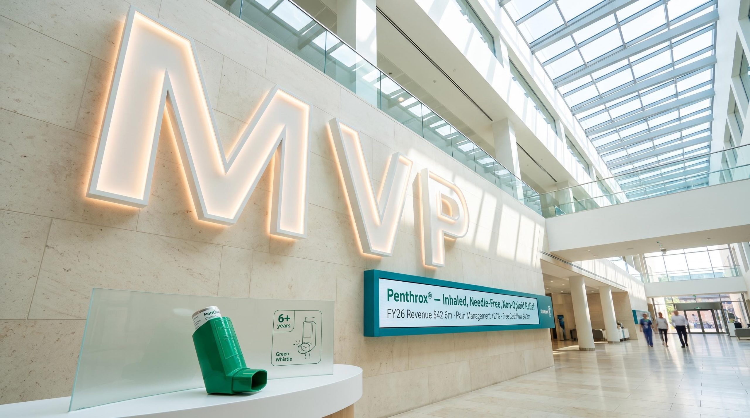 Modern office with MVP sign