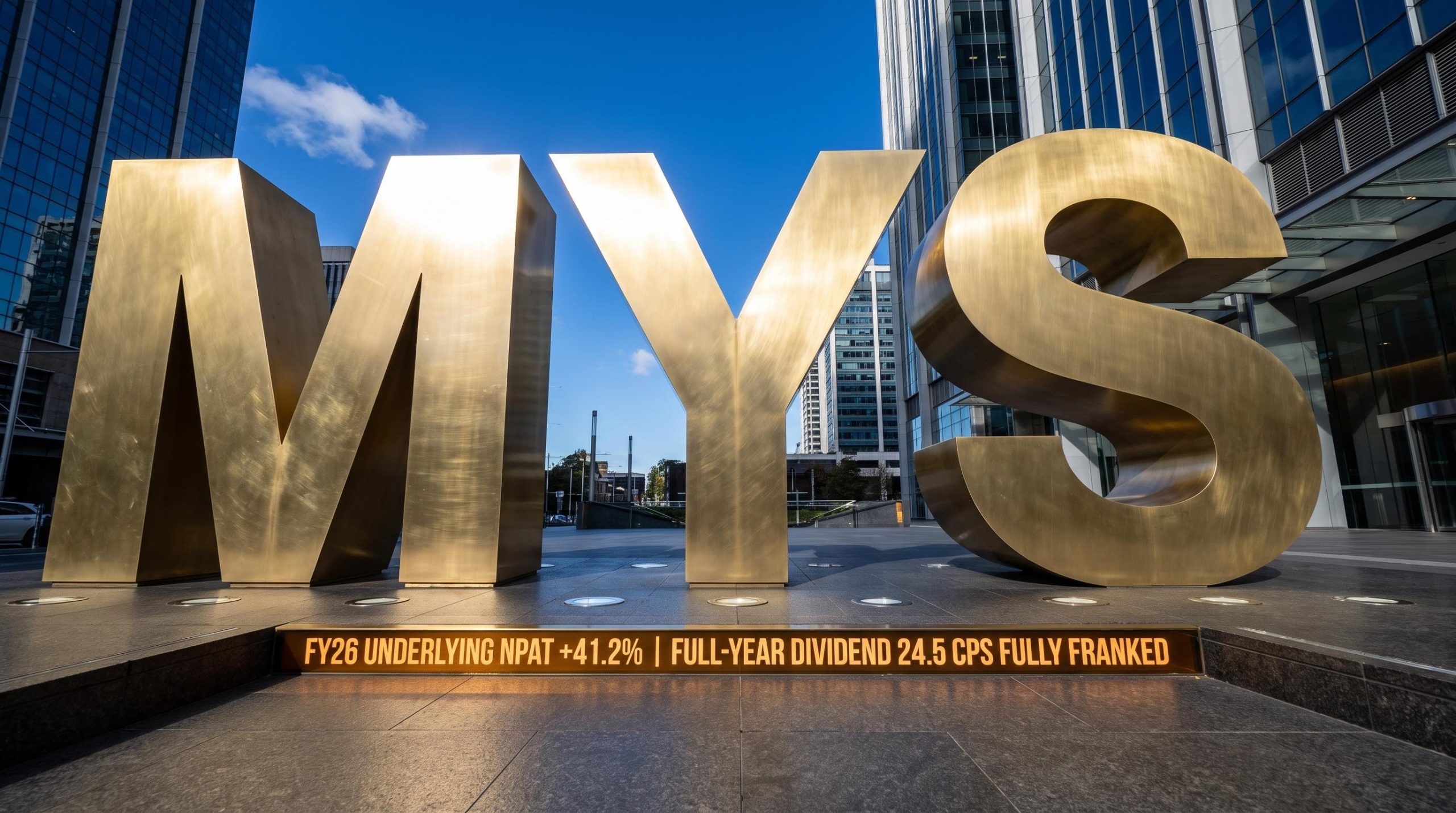 Large golden letters sculpture