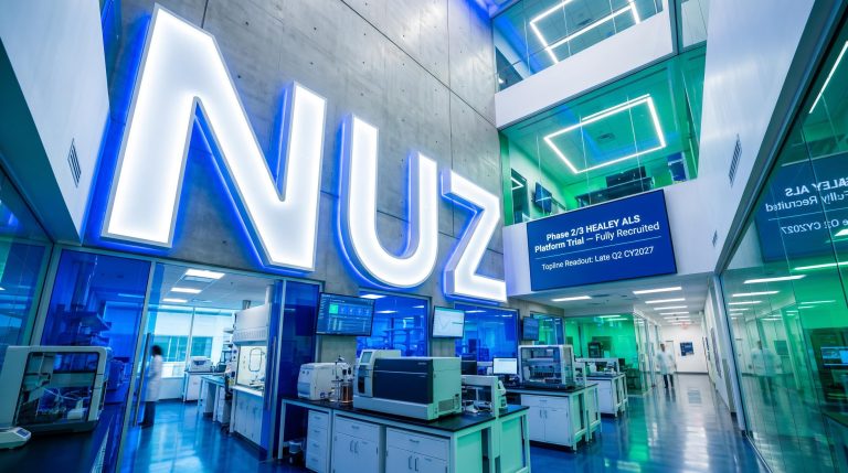 Neon signage in laboratory