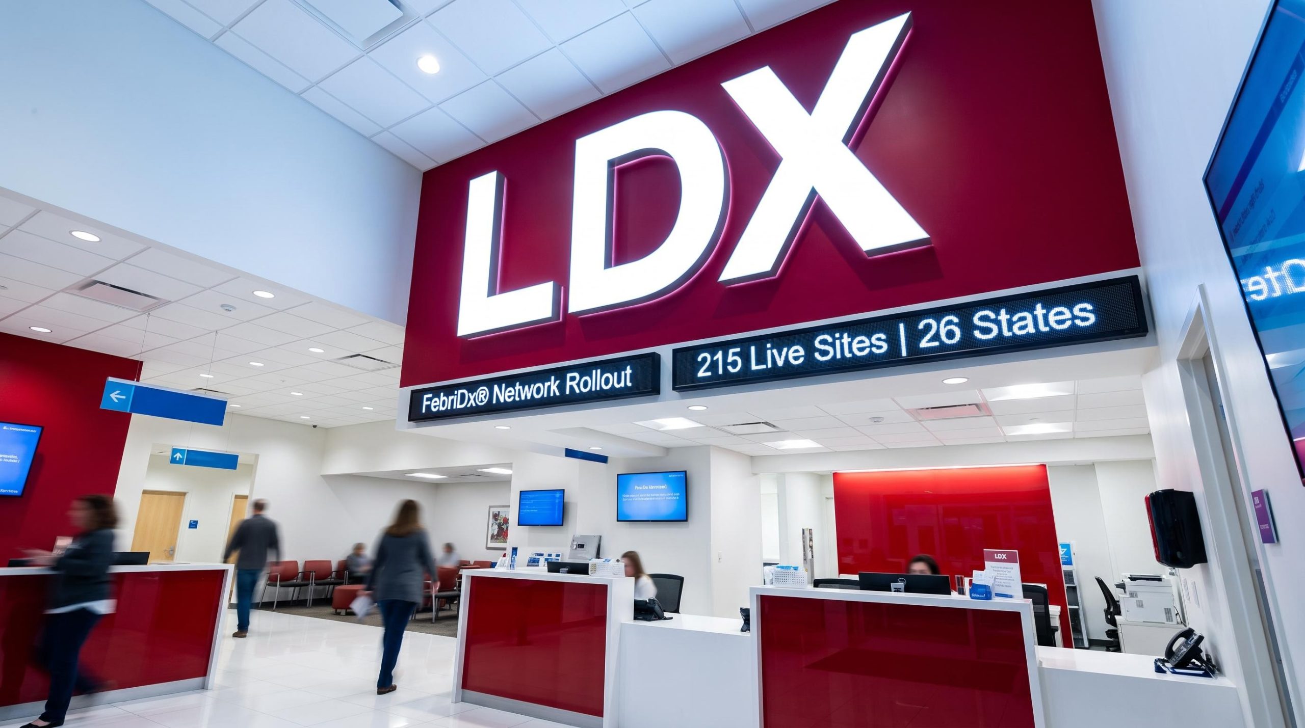 Office reception and signage