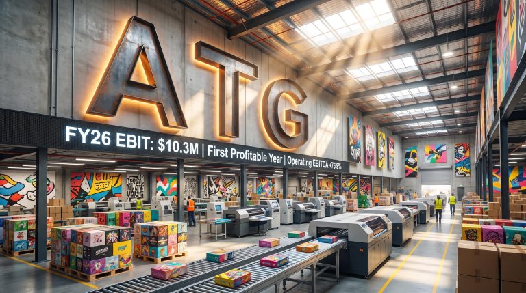 Colorful warehouse interior