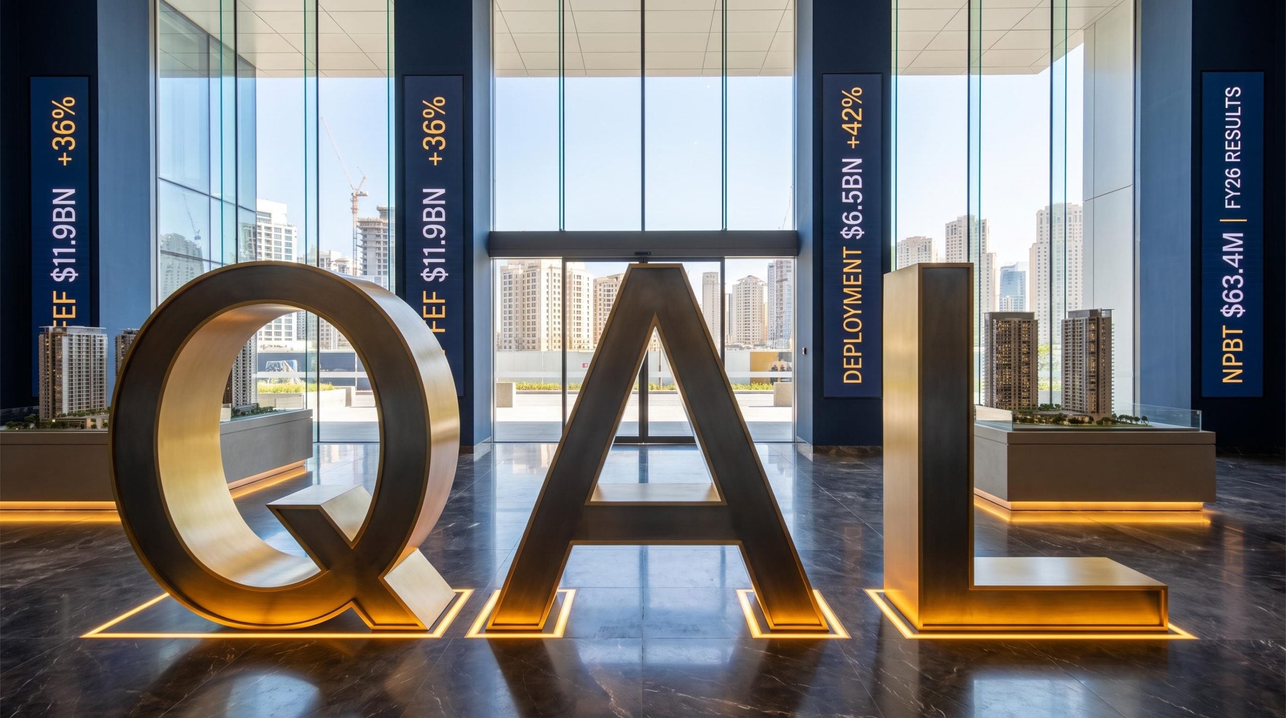 Large letters in lobby