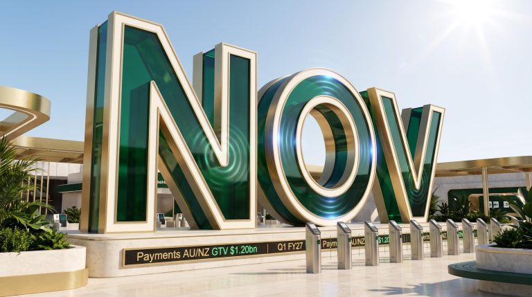 Green NOV letters outdoors