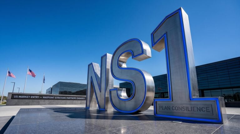 Large NS1 sign outside