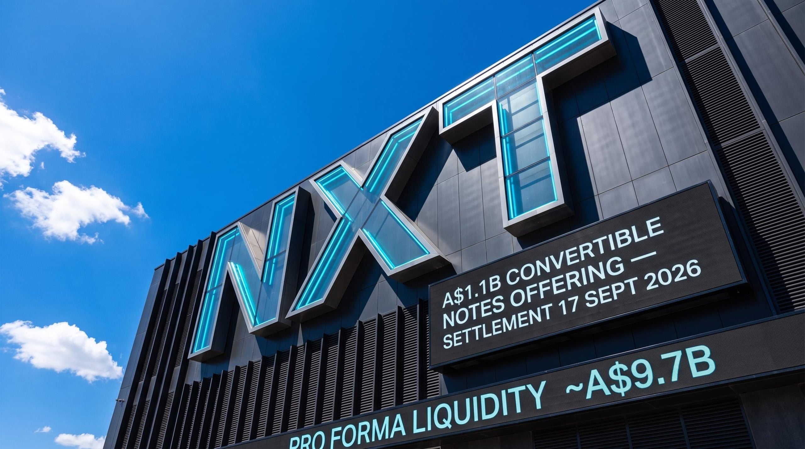 NXT sign with financial info