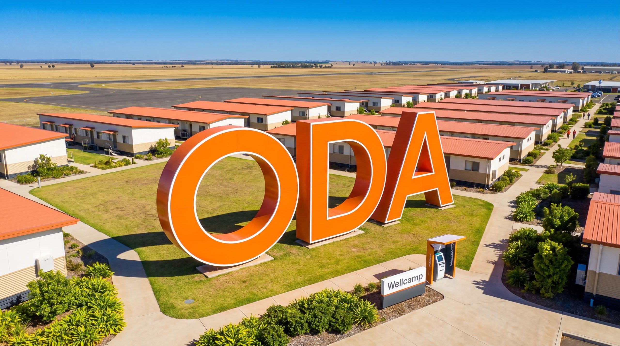 Orange ODA sign outdoors
