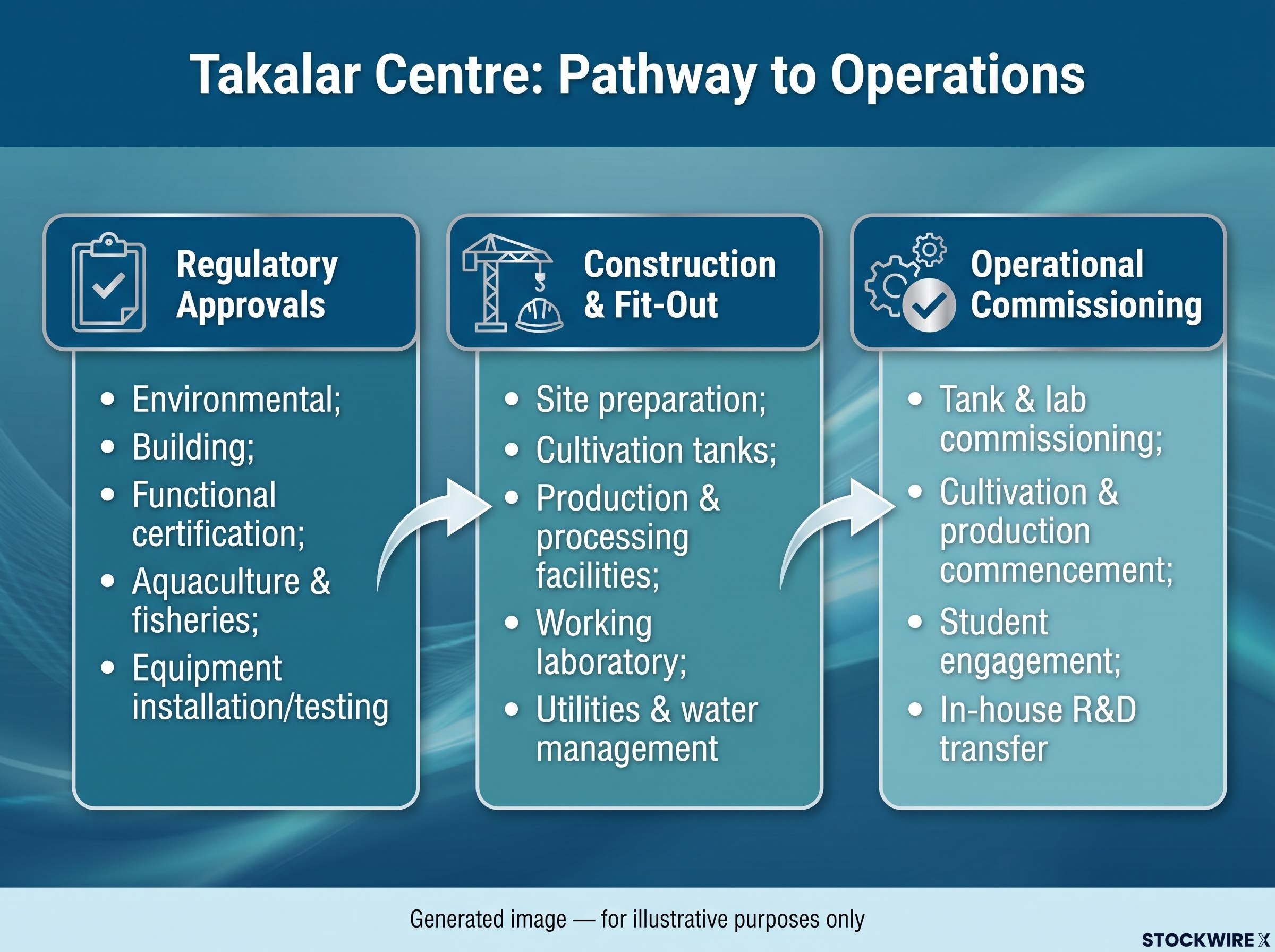 Three-Stage Development Pathway for Takalar Centre