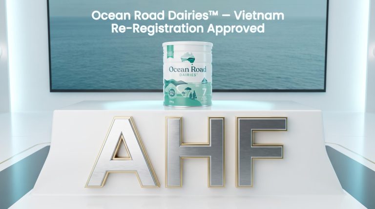 Dairy product with AHF initials