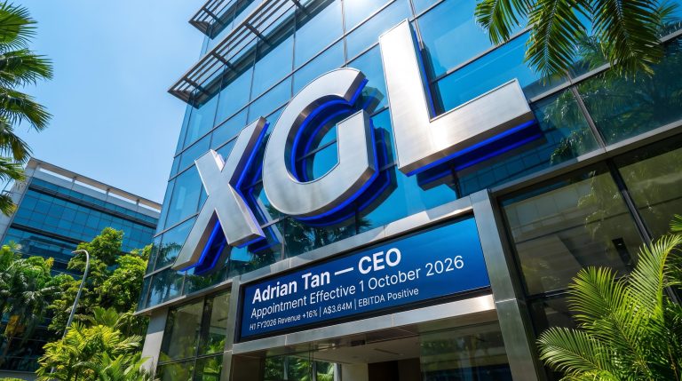 XGL building facade with sign