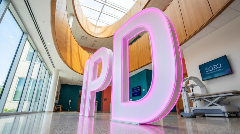 Pink neon letters inside