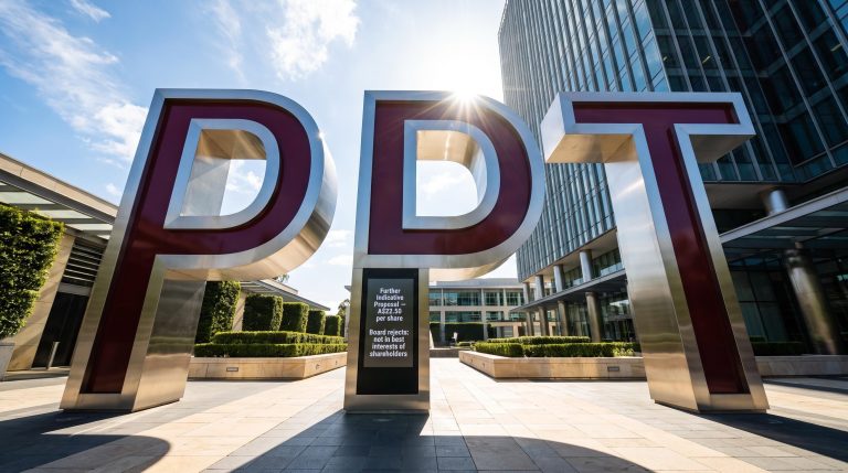 Large PPT letters outdoors