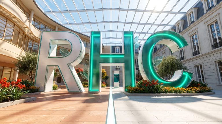 RHC letters in atrium