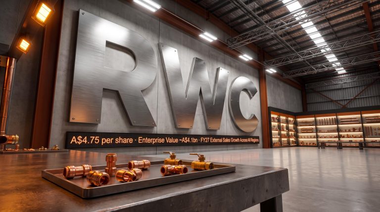 Metal letters in warehouse