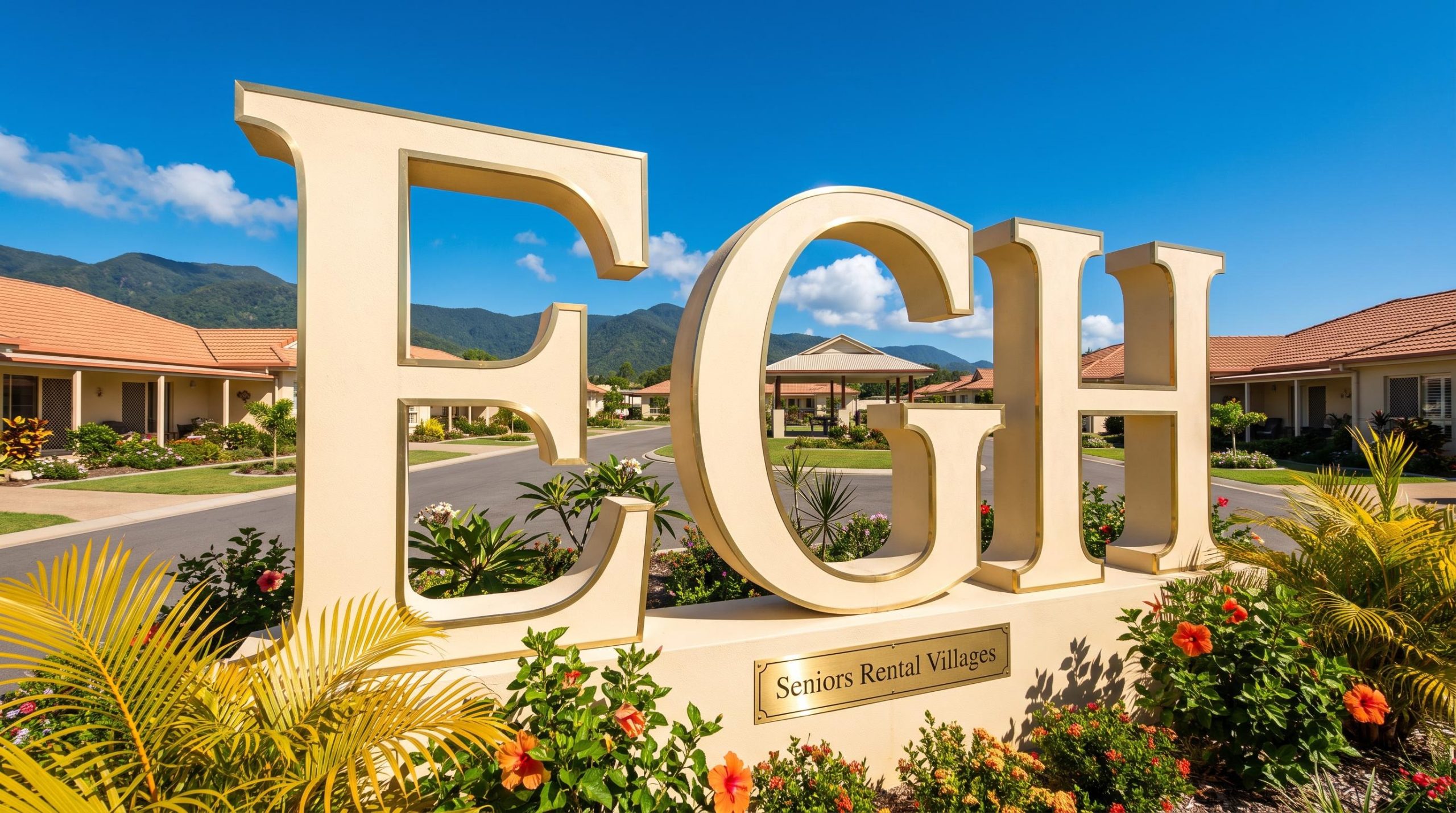 EGH sign with flowers