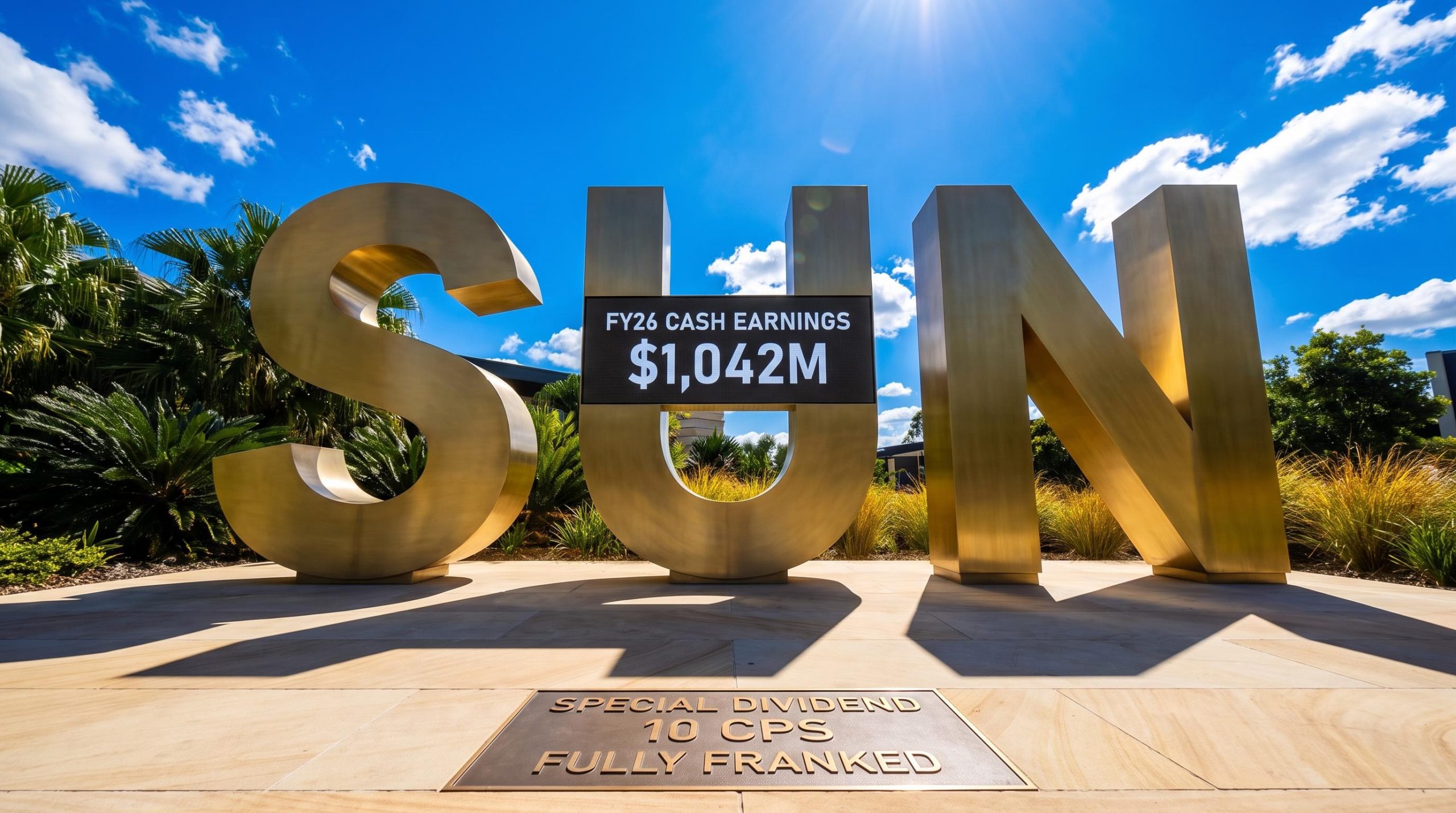 SUN earnings announcement sign