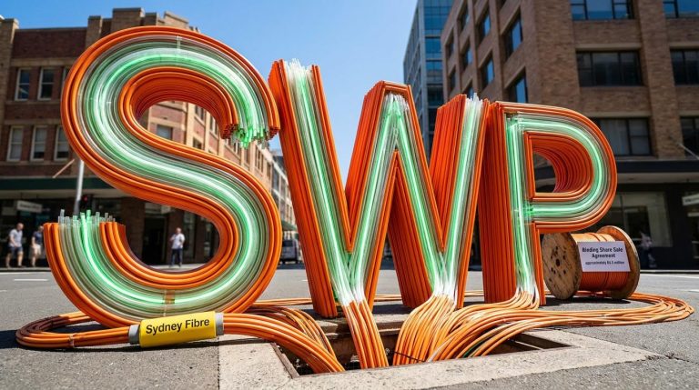 Colorful cable sculpture letters