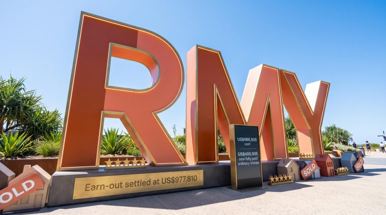 Large letters RMY outdoors