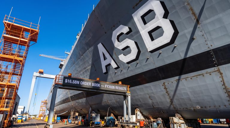 Large ship under construction