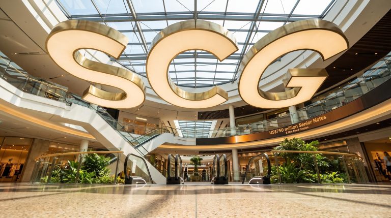 Large SCG sign in mall