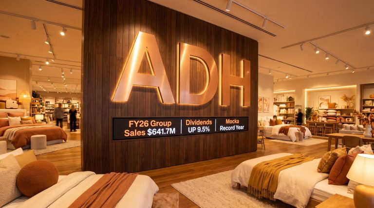 Modern showroom with bedding