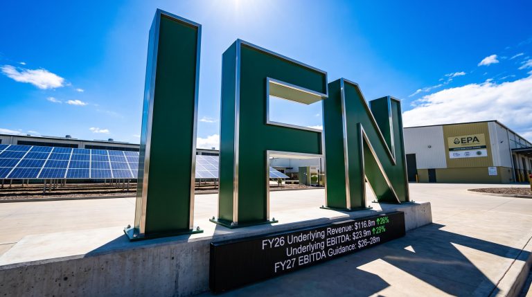 Large letters near solar panels