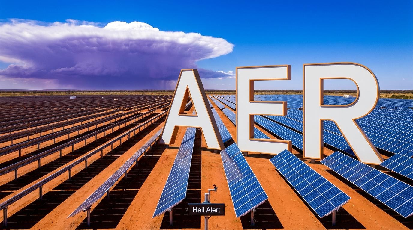 Large cloud over solar field