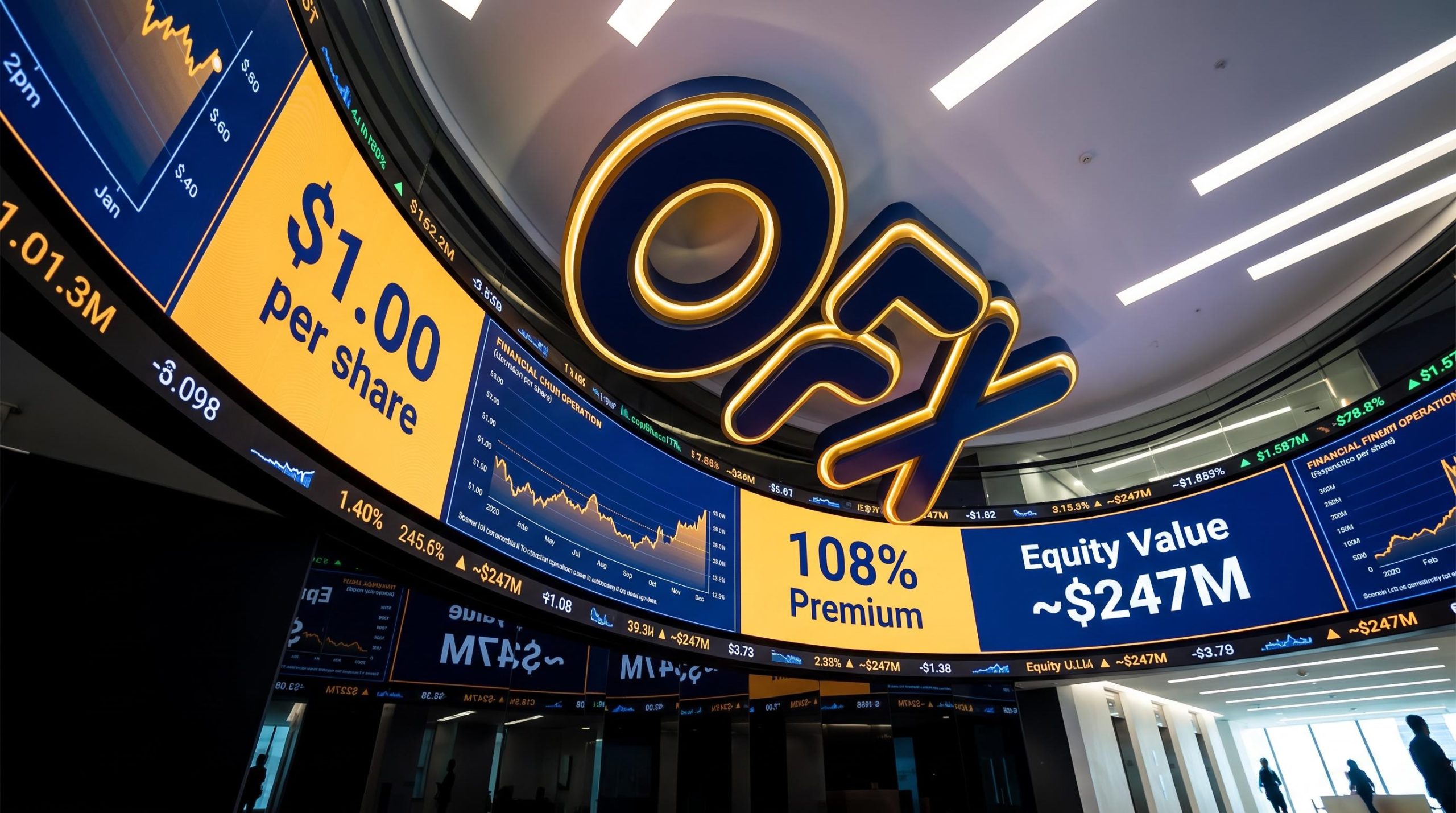 Digital stock market ticker