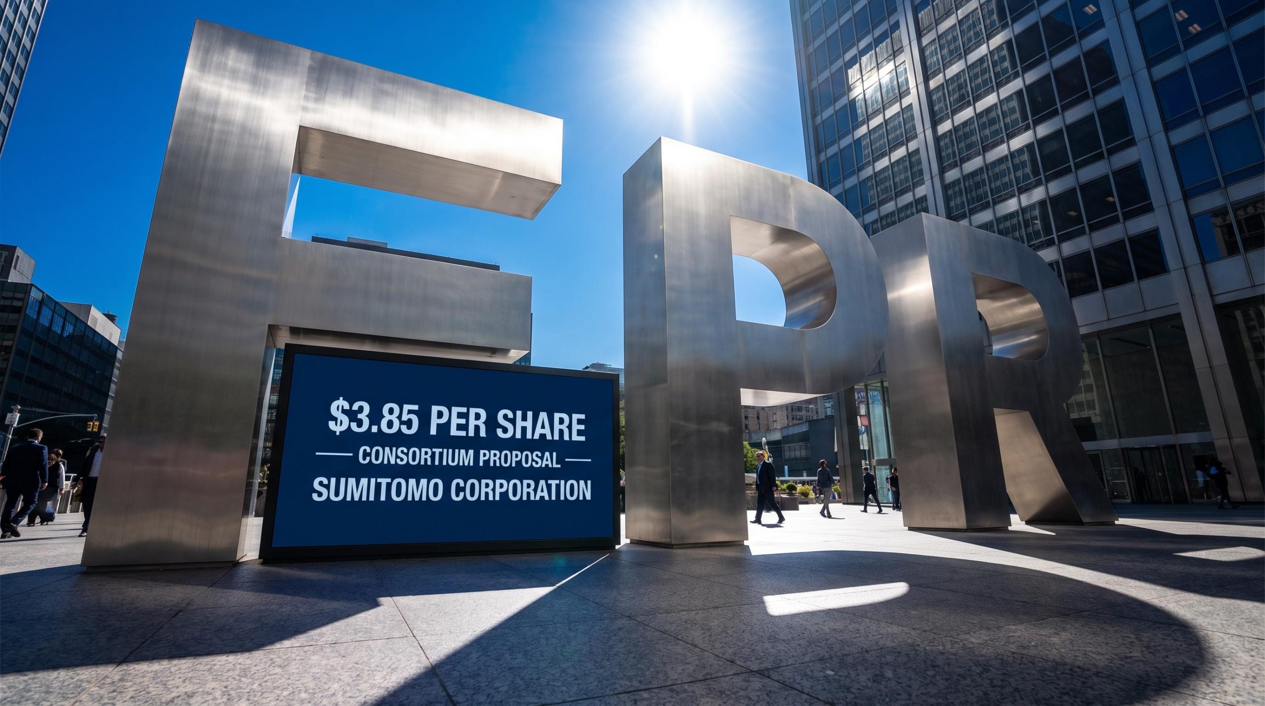 Large letters with sign
