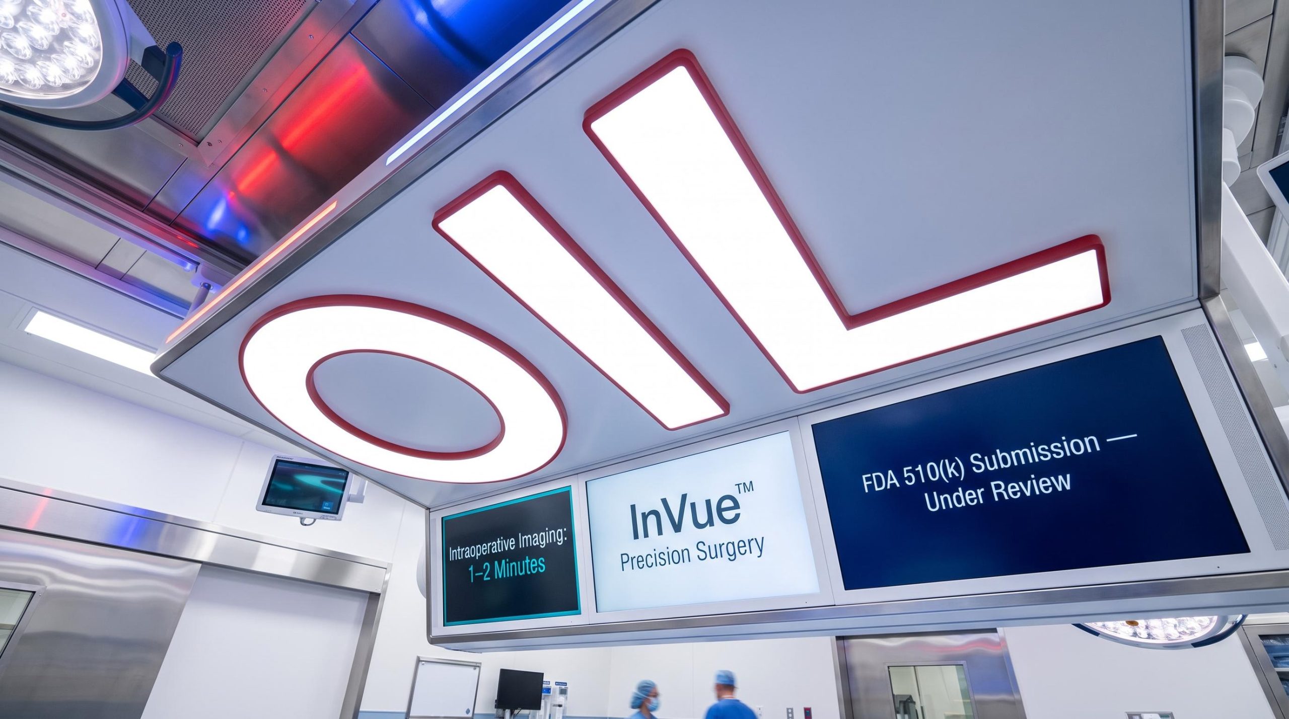 Overhead lights in surgery room