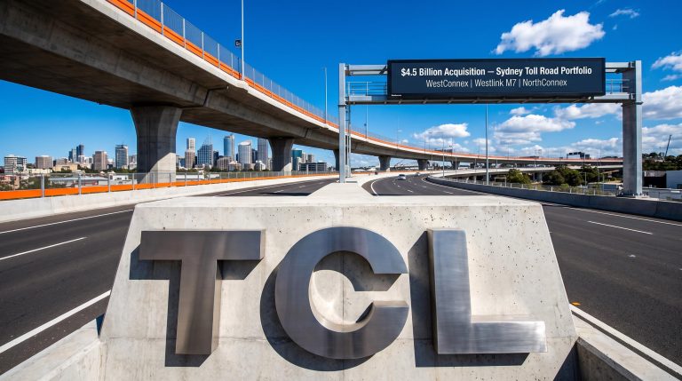 Sydney highway with sign