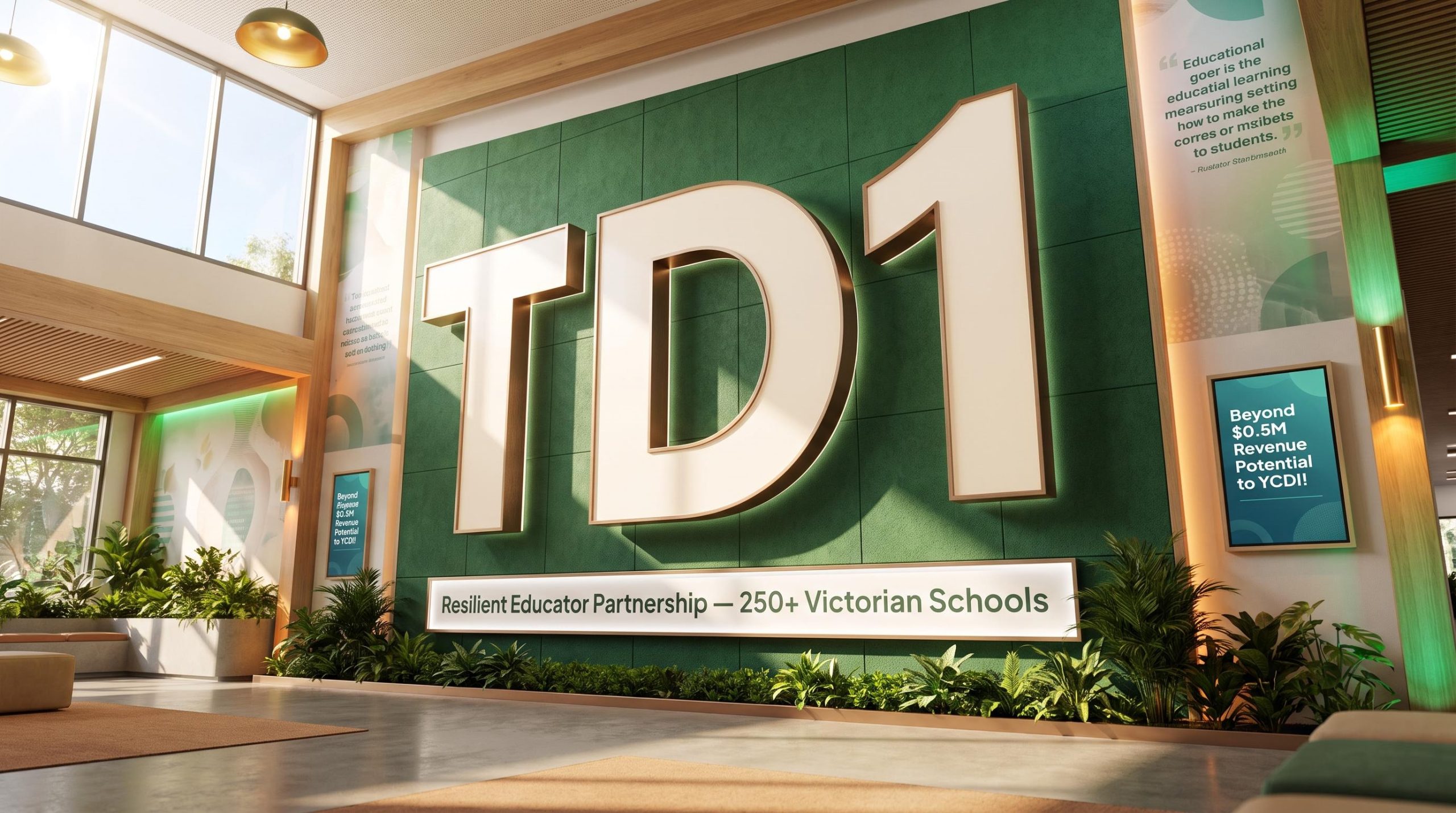 Large TD1 wall display