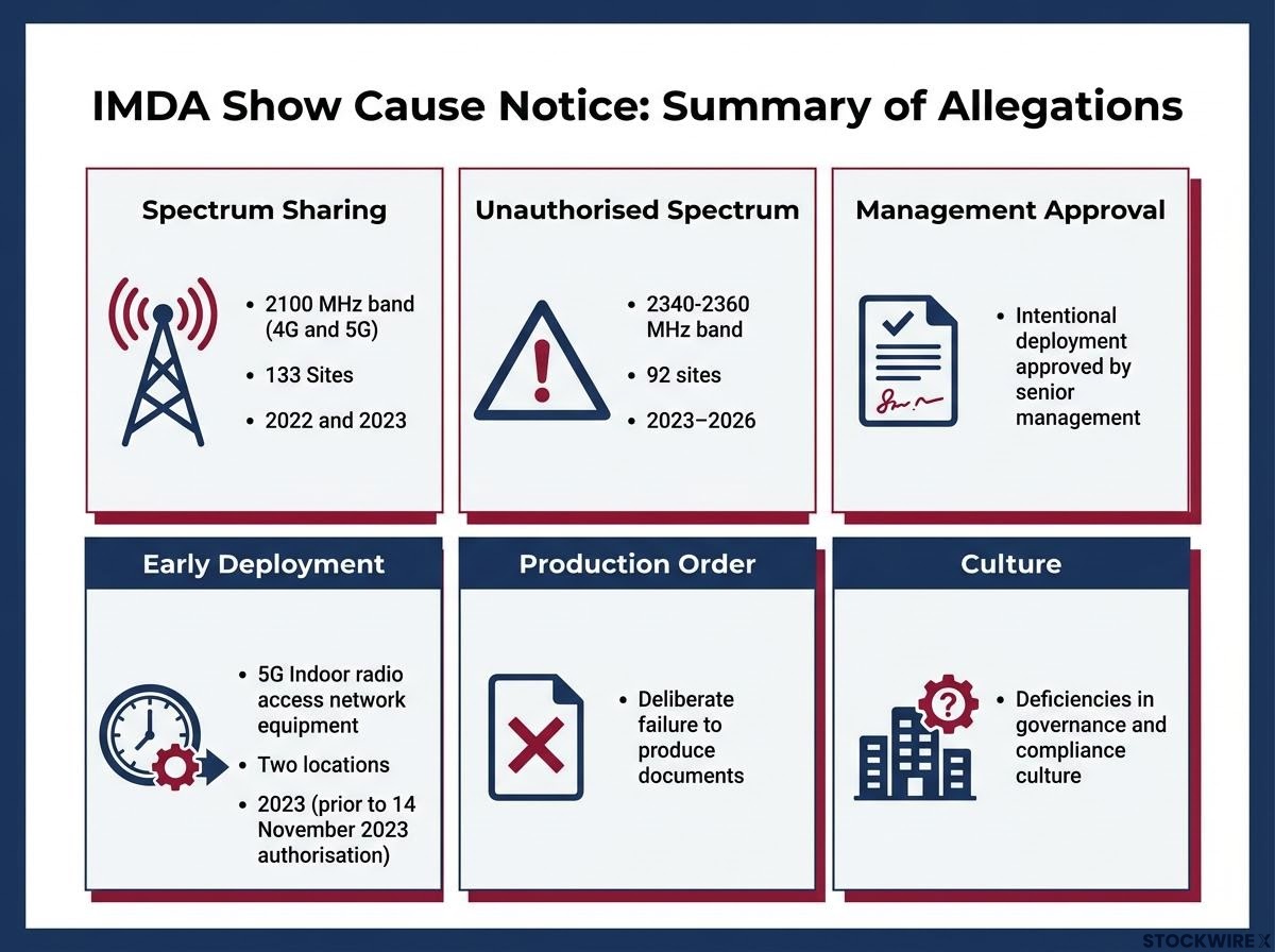 Simba Telecom Show Cause Notice: Summary of IMDA Allegations