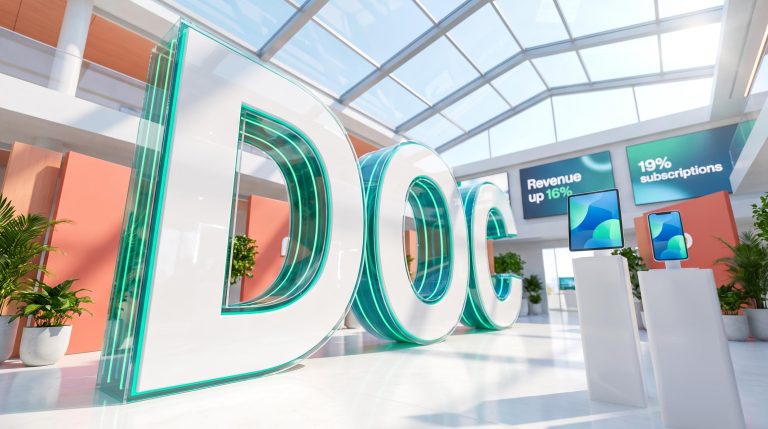 Futuristic display with tablets